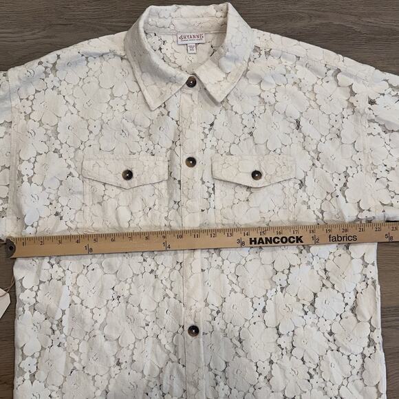 Shyanne NWT XS Lace Fringe Button-Down Shacket Cowgirl Western Stagecoach Rodeo - Picture 10 of 16